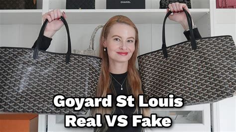 how to tell real goyard from fake goyard|authentic goyard st louis tote.